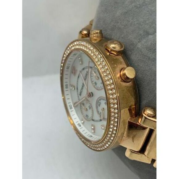Michael Kors MK5491 Women's Watch Chronograph Rose Gold Mother of Pearl D740 - Picture 3 of 9
